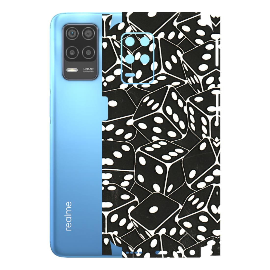 Realme Phone Skins (All Models) - Big Black Dices - 3D Embossed Finish (L-106) Realme 8 (4G)