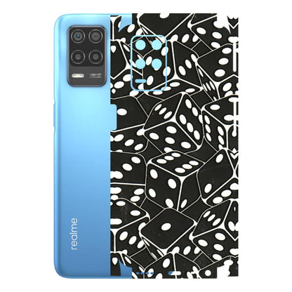 Realme Phone Skins (All Models) - Big Black Dices - 3D Embossed Finish (L-106) Realme 8 (4G)