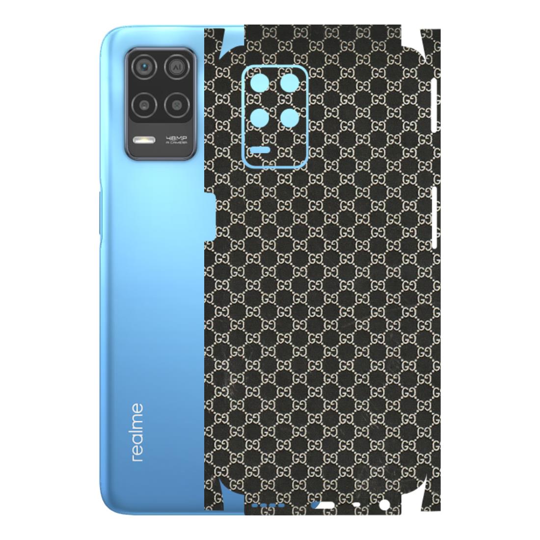 Realme Phone Skins (All Models) - Black G Print - 3D Embossed Finish (L-109) Realme 8 (4G)
