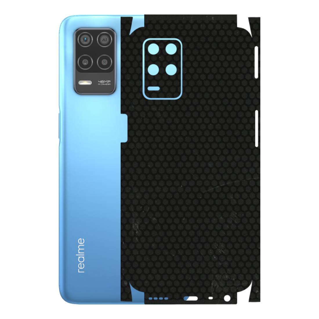 Realme Phone Skins (All Models) - Black honeycomb - 3D Embossed Finish (L-114) Realme 8 (4G)