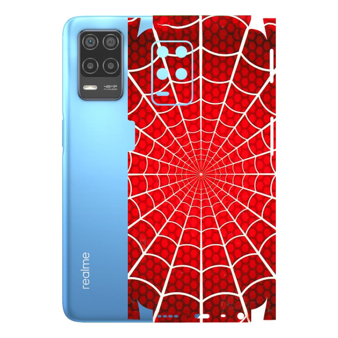 Realme Phone Skins (All Models) - Classic Spidey Web - 3D Embossed Finish (L-115) Realme 8 (4G)