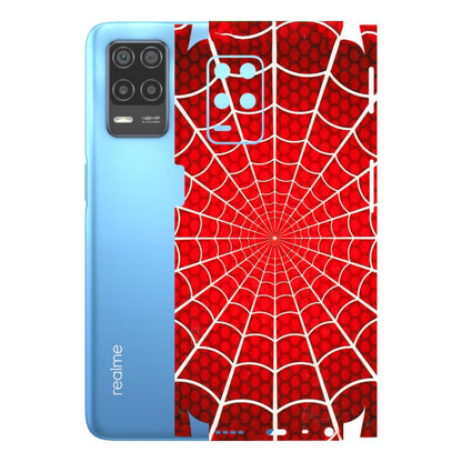 Realme Phone Skins (All Models) - Classic Spidey Web - 3D Embossed Finish (L-115) Realme 8 (4G)