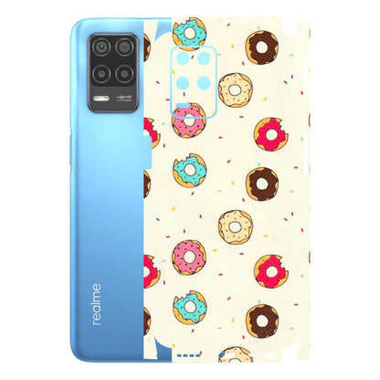 Realme Phone Skins (All Models) - Mini Donuts Doodle Art - 3D Embossed Finish (L-122) Realme 8 (4G)