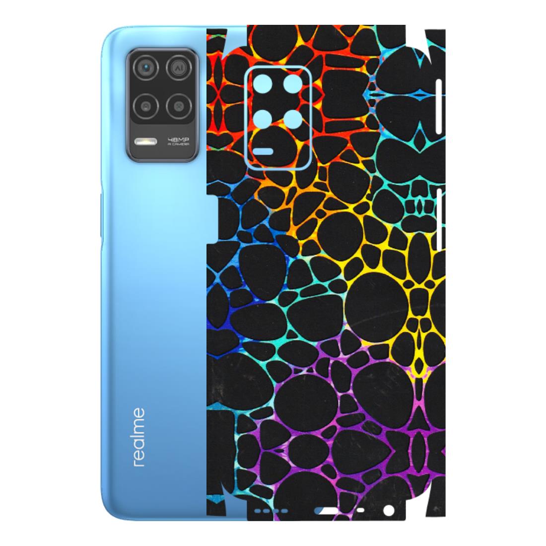 Realme Phone Skins (All Models) - Abstract Art MultiColour - 3D Embossed Finish (L-133) Realme 8 (4G)