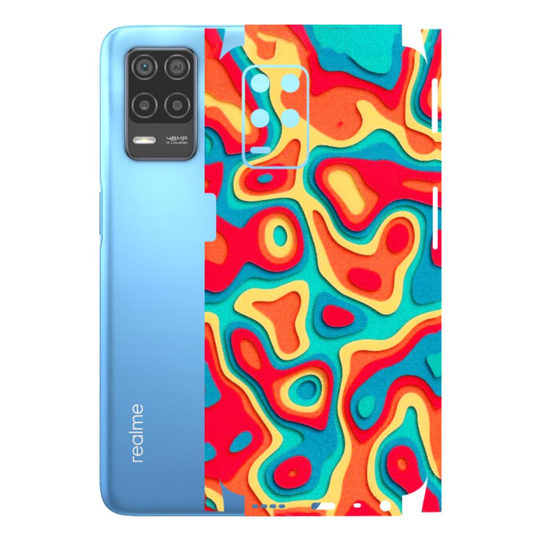 Realme Phone Skins (All Models) - Abstract Swirl - 3D Embossed Finish (L-150) Realme 8 (4G)