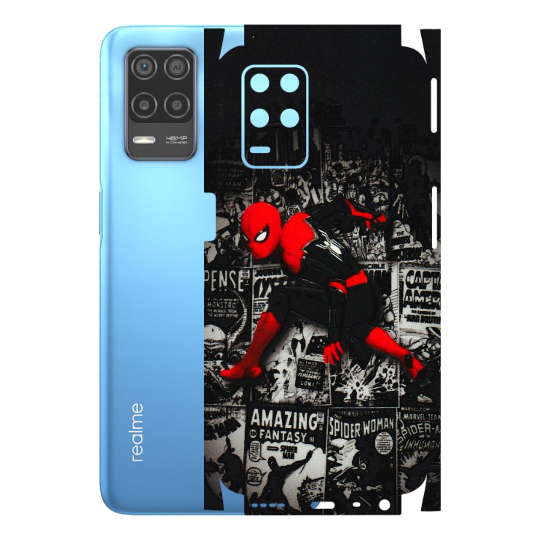 Realme Phone Skins (All Models) - SpiderMan New - 3D Embossed Finish (L-162) Realme 8 (4G)