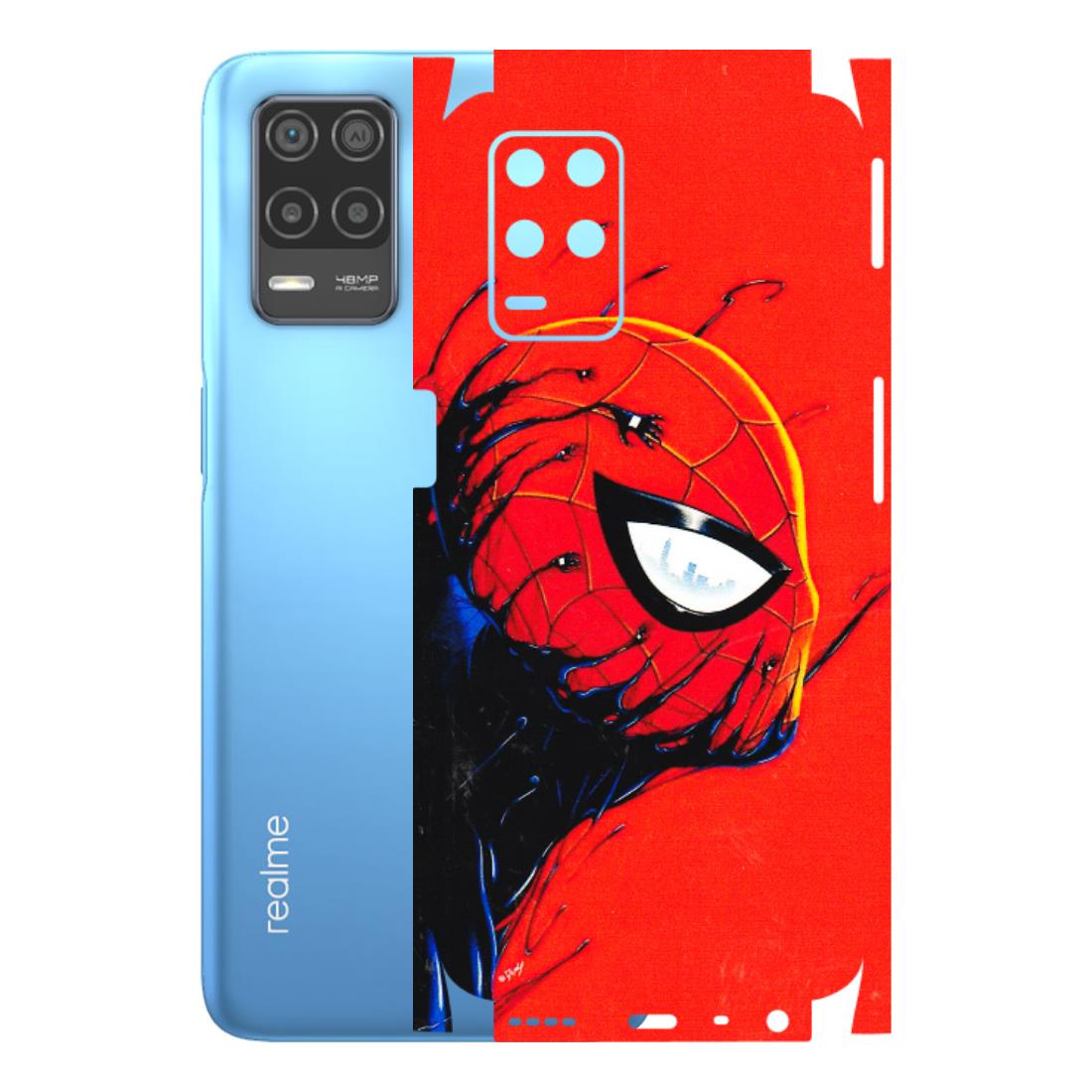 Realme Phone Skins (All Models) - Spiderman Face Venom - 3D Embossed Finish (L-165) Realme 8 (4G)