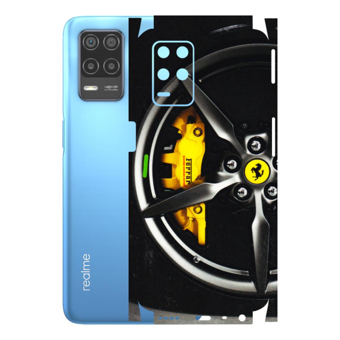 Realme Phone Skins (All Models) - Ferrari Wheel Alloy - 3D Embossed Finish (L-173) Realme 8 (4G)