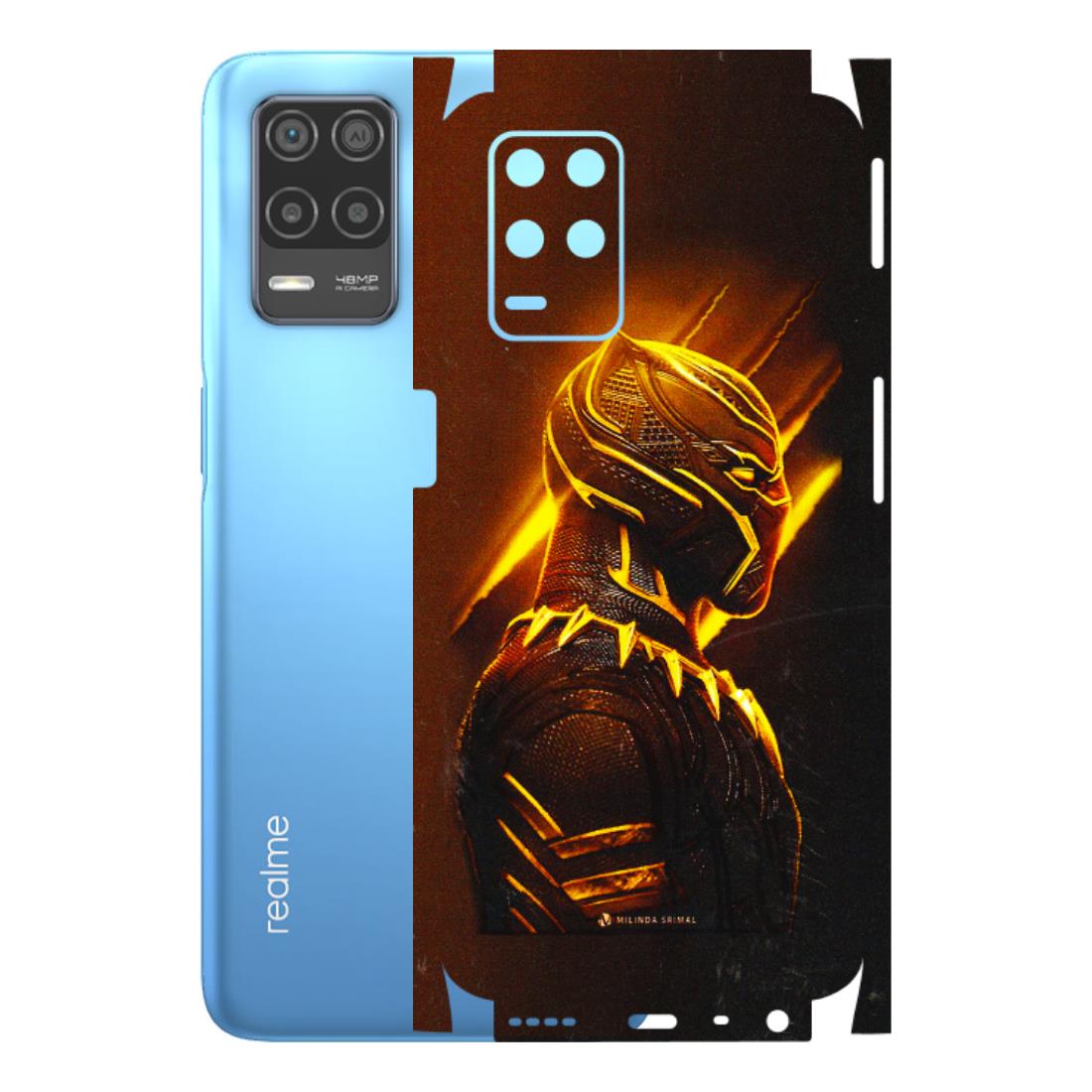 Realme Phone Skins (All Models) - Gold Black Panther - 3D Embossed Finish (L-181) Realme 8 (4G)