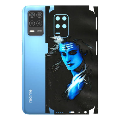Realme Phone Skins (All Models) - Har Har Mahadev Blue/Black - 3D Embossed Finish (L-185) Realme 8 (4G)