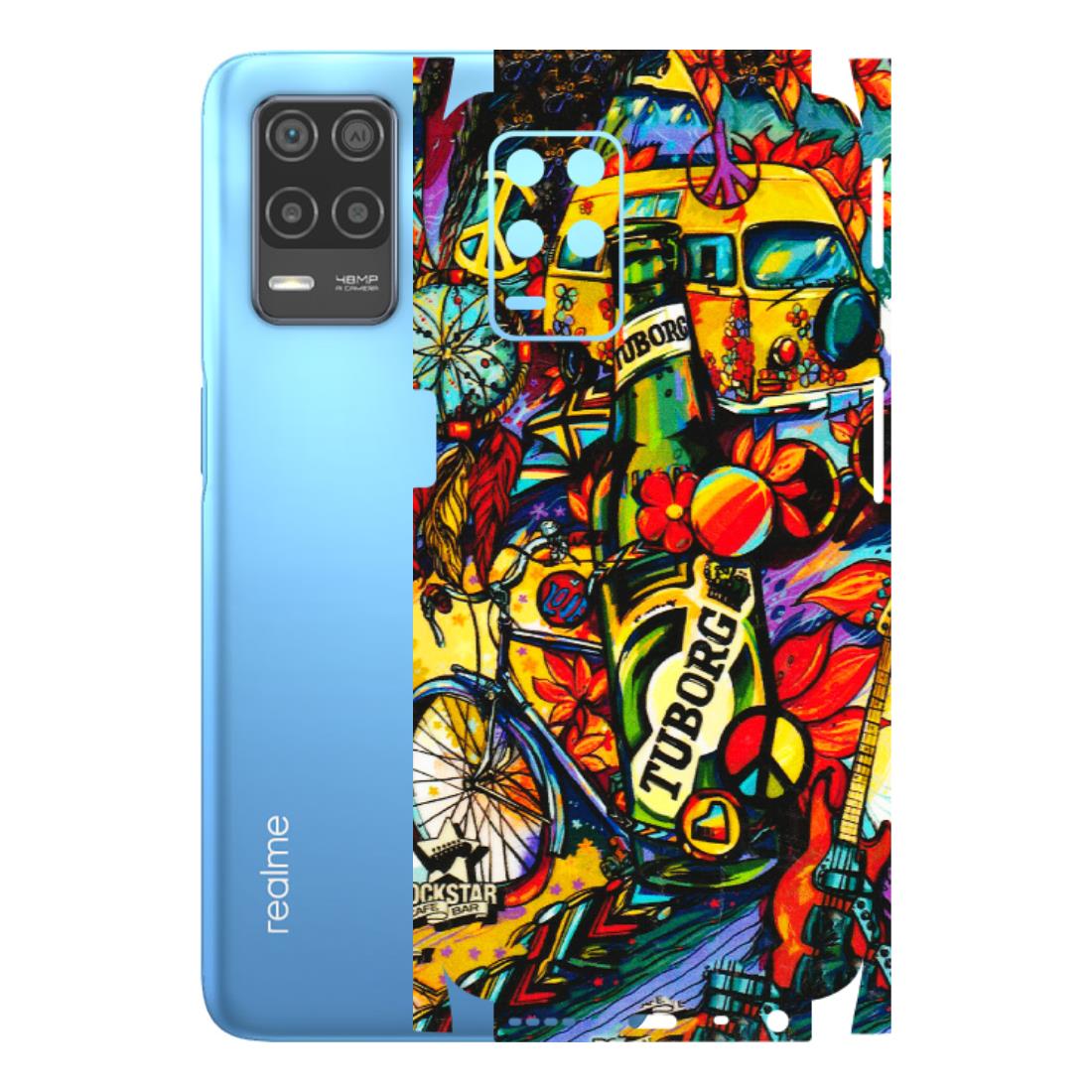 Realme Phone Skins (All Models) - Cool Beer Bottle - 3D Embossed Finish (L-193) Realme 8 (4G)