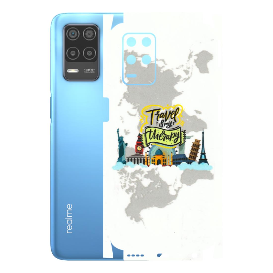 Realme Phone Skins (All Models) - Travel Therapy - 3D Embossed Finish (L-199) Realme 8 (4G)