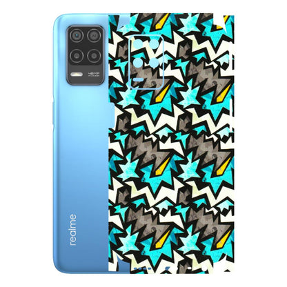 Realme Phone Skins (All Models) - Funky Zig Zag - 3D Embossed Finish (L-223) Realme 8 (4G)