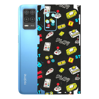 Realme Phone Skins (All Models) - Gaming Doodles - 3D Embossed Finish (L-224) Realme 8 (4G)