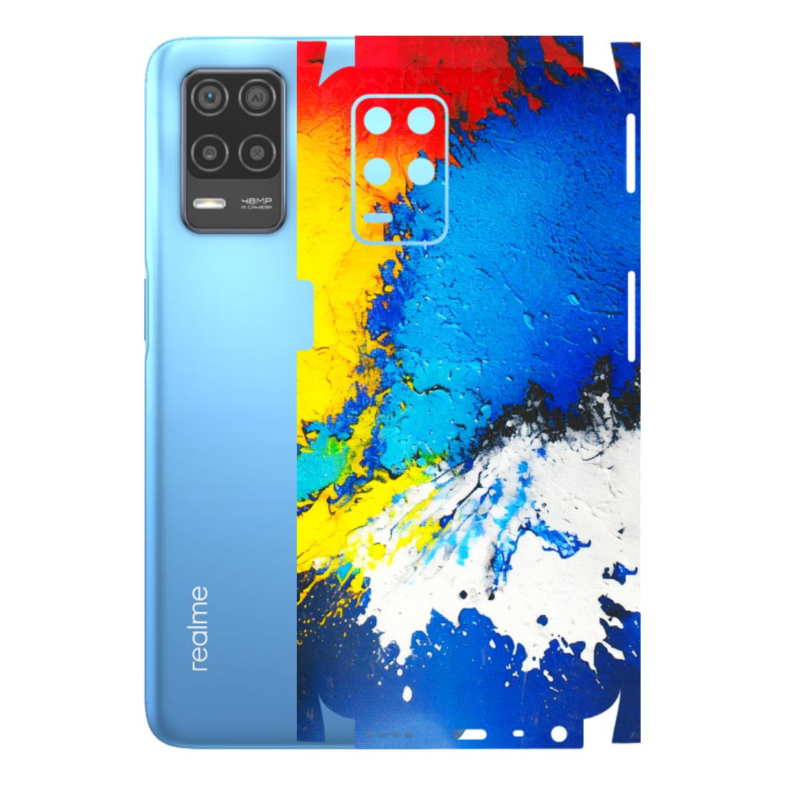 Realme Phone Skins (All Models) - Acrylic Paint Spill - 3D Embossed Finish (L-229) Realme 8 (4G)