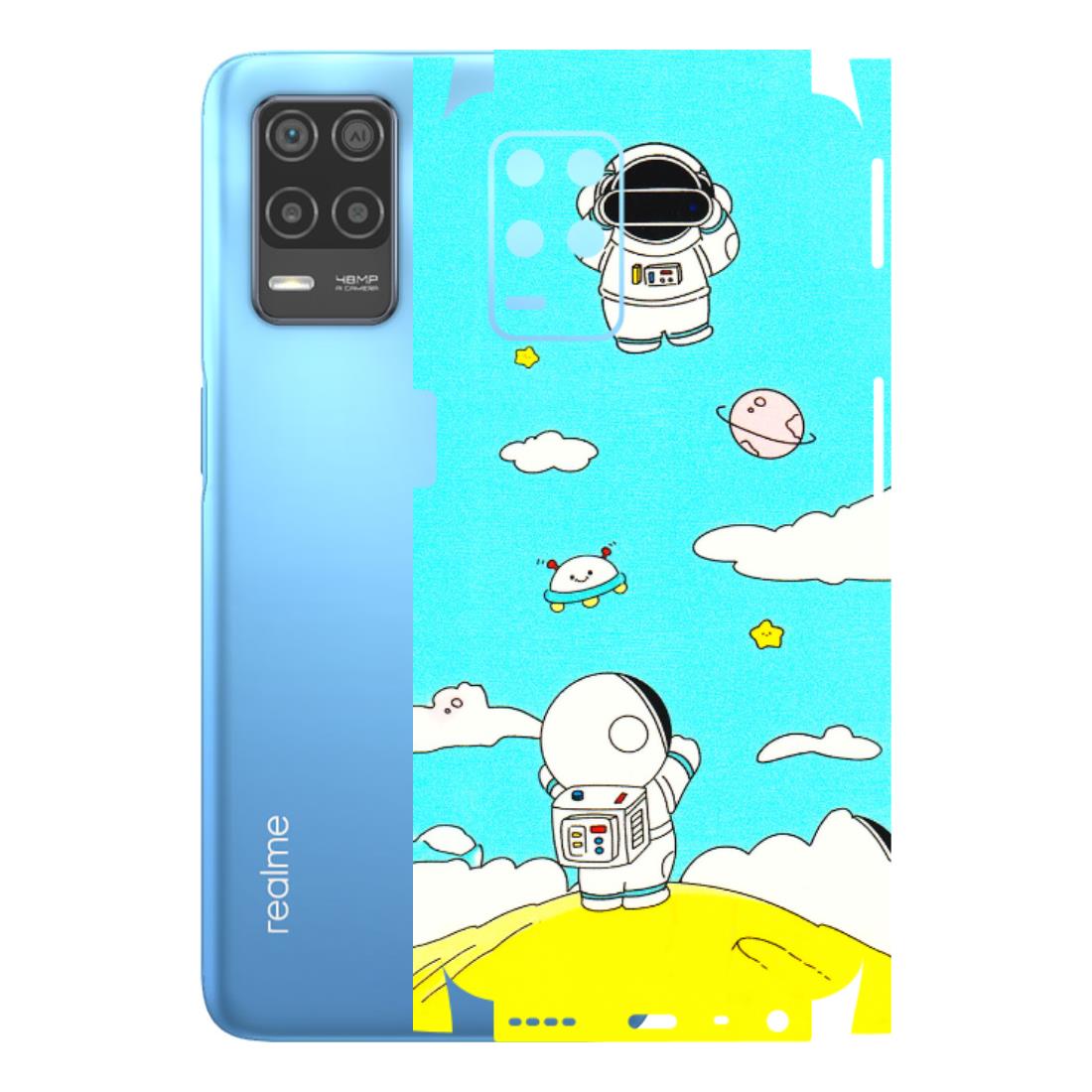 Realme Phone Skins (All Models) - Blue Skies Astro Float - 3D Embossed Finish (L-230) Realme 8 (4G)