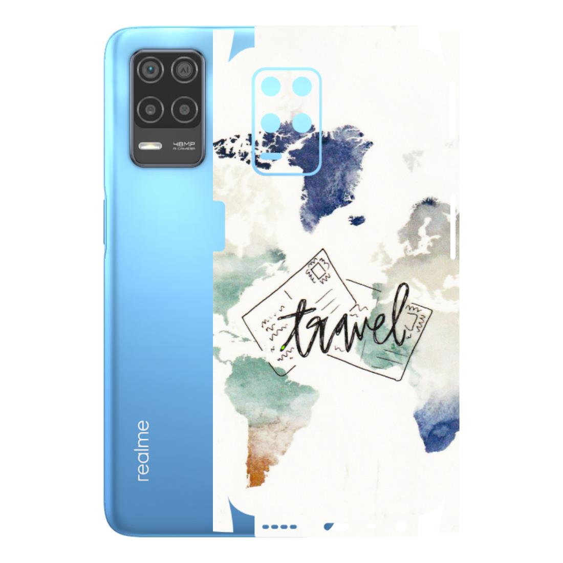 Realme Phone Skins (All Models) - Travel The World - 3D Embossed Finish (L-232) Realme 8 (4G)