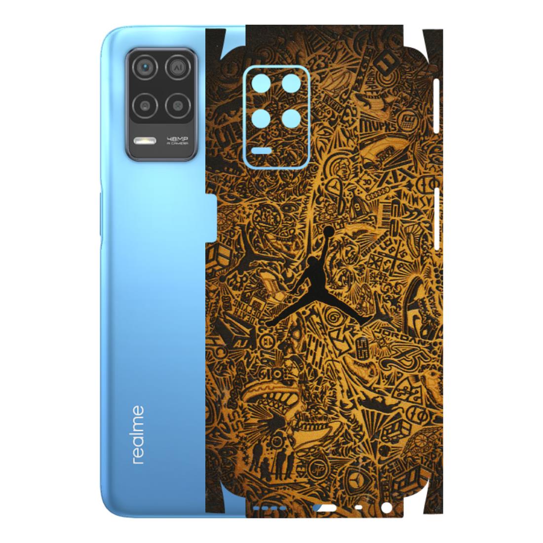 Realme Phone Skins (All Models) - Premium Gold Basketball Player - 3D Embossed Finish (L-236) Realme 8 (4G)