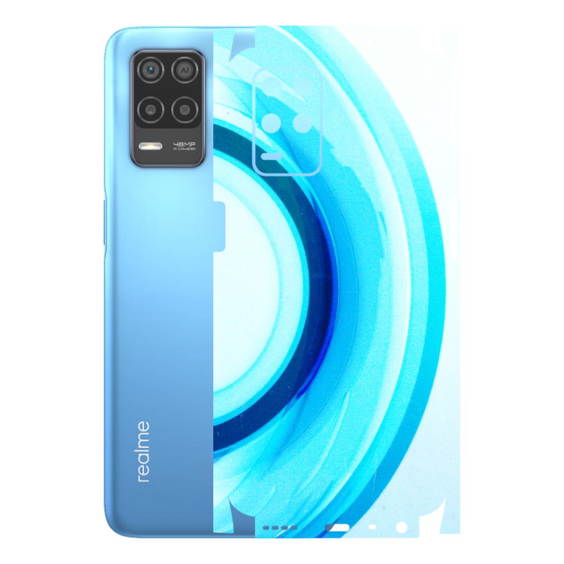 Realme Phone Skins (All Models) - The Blue Curve - 3D Embossed Finish (L-244) Realme 8 (4G)