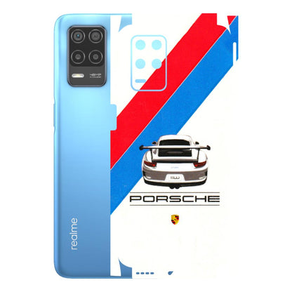 Realme Phone Skins (All Models) - Porche Car Sober Logo - 3D Embossed Finish (L-248) Realme 8 (4G)