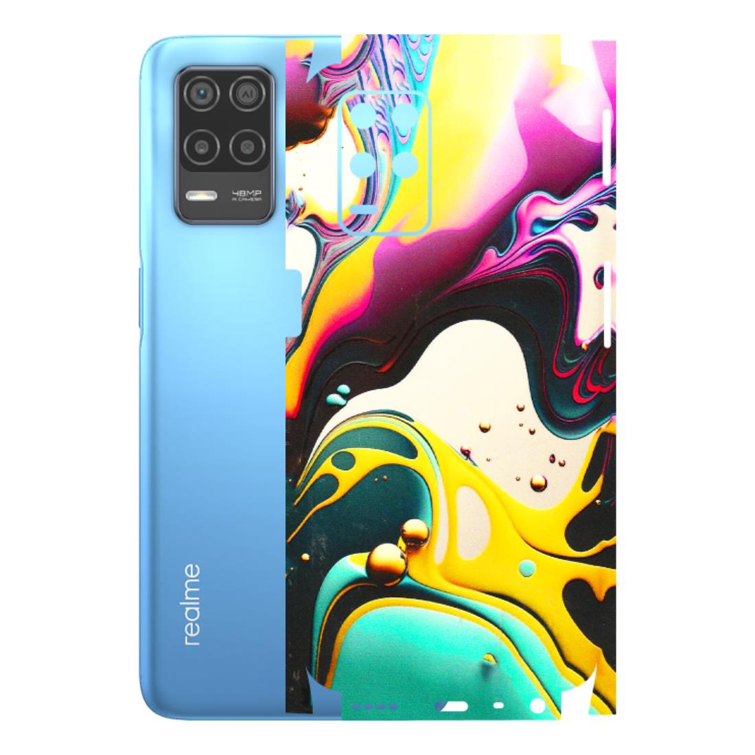 Realme Phone Skins (All Models) - Multicolor Abstract pattern - 3D Embossed Finish (L-254) Realme 8 (4G)