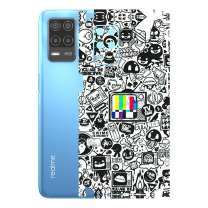 Realme Phone Skins (All Models) - Doodles Positive Art - 3D Embossed Finish (L-263) Realme 8 (4G)