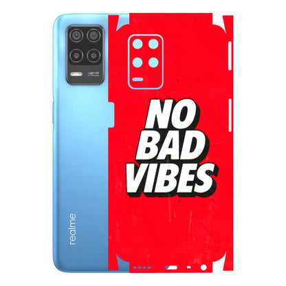 Realme Phone Skins (All Models) - No Bad Vibes - 3D Embossed Finish (L-280) Realme 8 (4G)