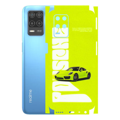 Realme Phone Skins (All Models) - Lime Green Porche - 3D Embossed Finish (L-30) Realme 8 (4G)