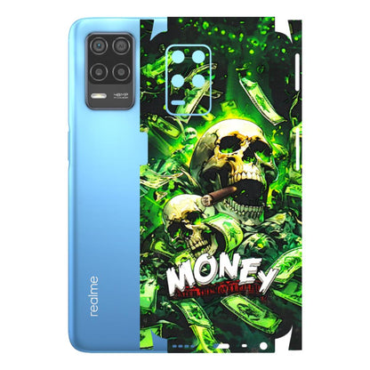 Realme Phone Skins (All Models) - Skull Money - 3D Embossed Finish (L-303) Realme 8 (4G)