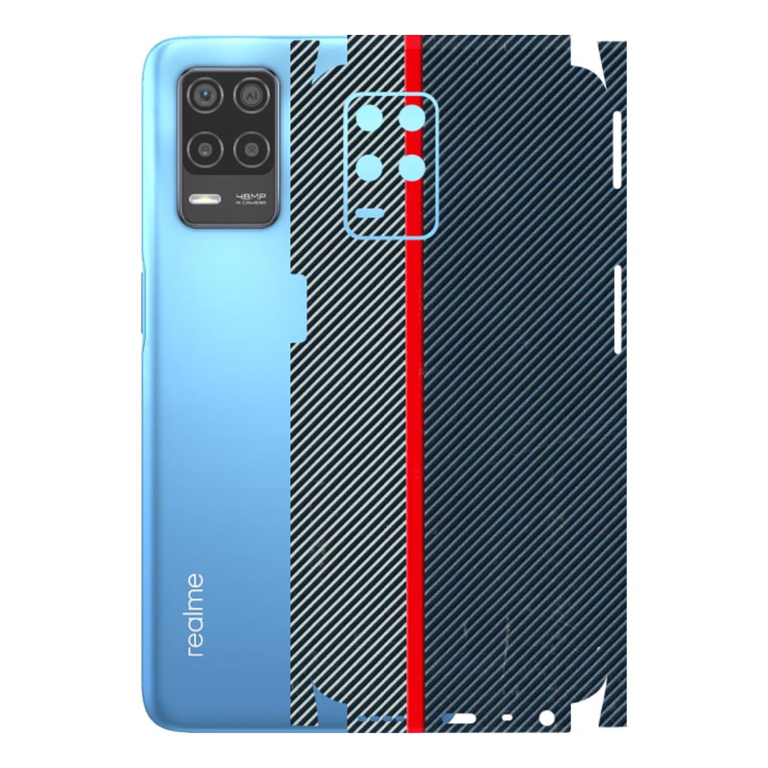 Realme Phone Skins (All Models) - Blue Sober Lines - 3D Embossed Finish (L-305) Realme 8 (4G)