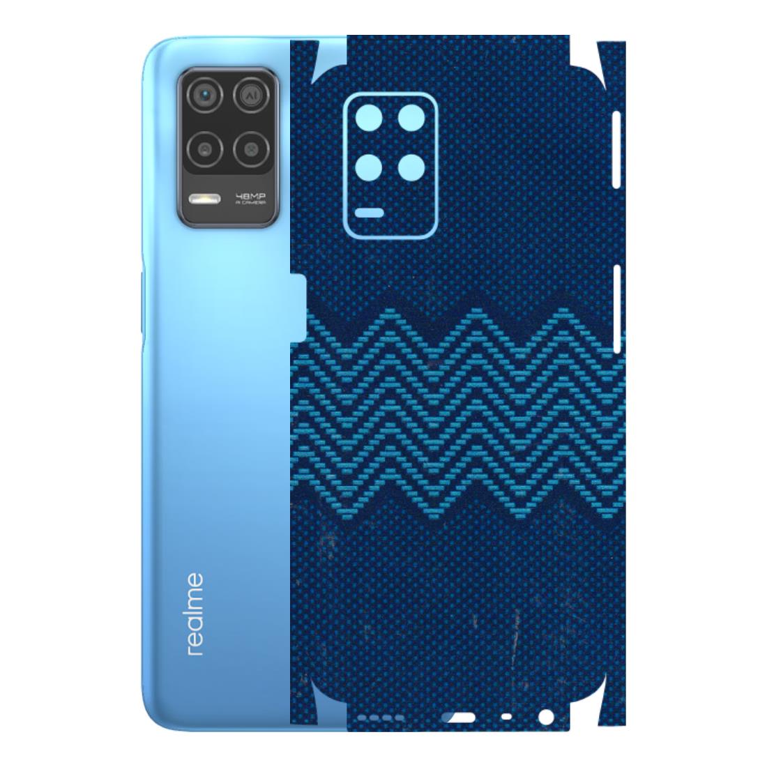 Realme Phone Skins (All Models) - Blue Sober Waves - 3D Embossed Finish (L-306) Realme 8 (4G)