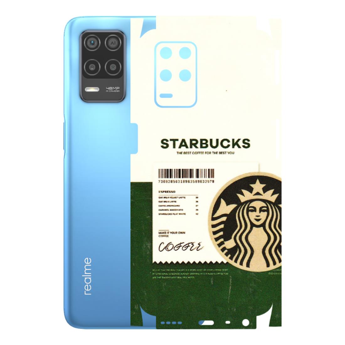 Realme Phone Skins (All Models) - Starbucks Barcode - 3D Embossed Finish (L-308) Realme 8 (4G)