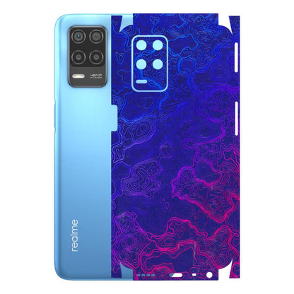 Realme Phone Skins (All Models) - Purple Ripples Swirl - 3D Embossed Finish (L-314) Realme 8 (4G)