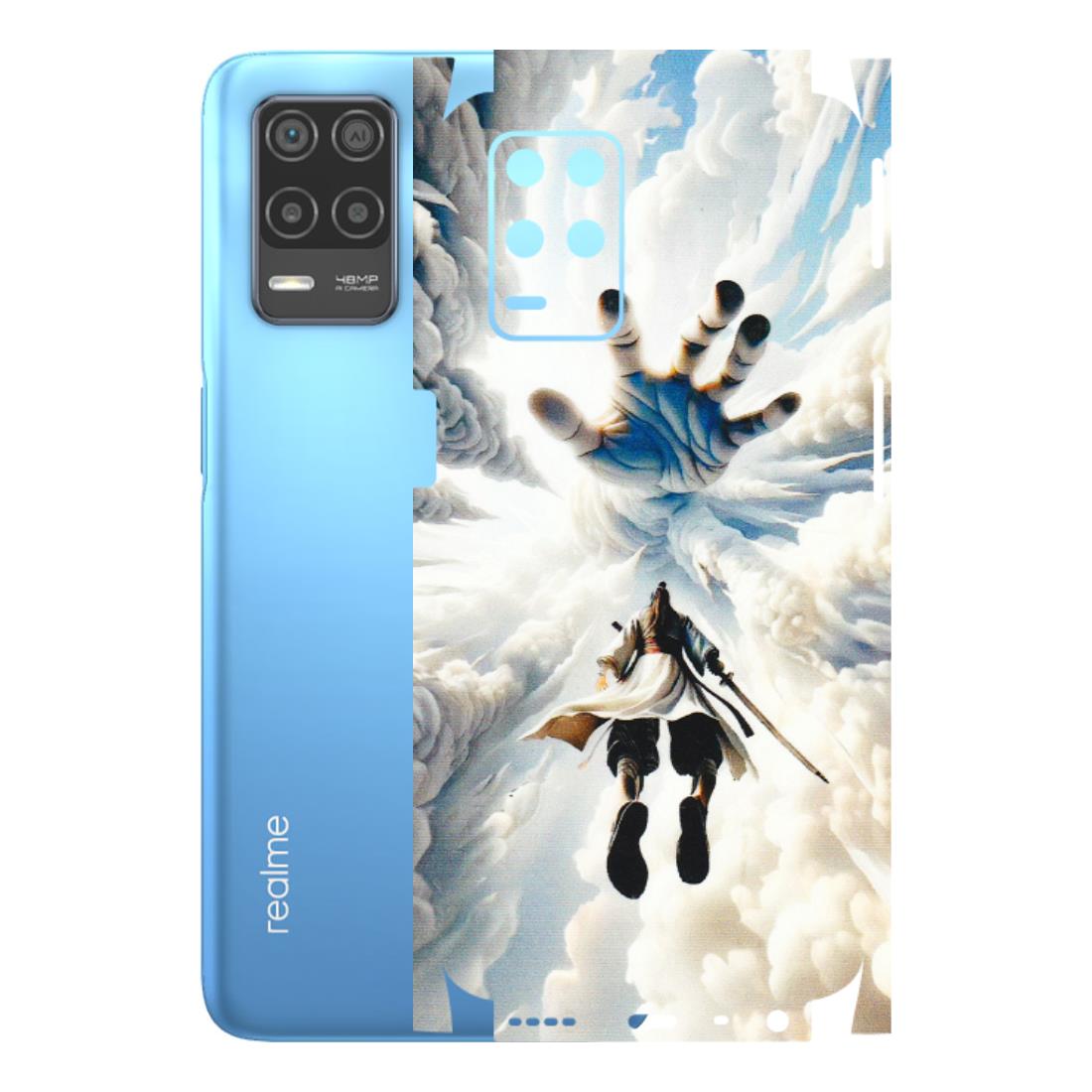 Realme Phone Skins (All Models) - Big Hand With Monkey King - 3D Embossed Finish (L-323) Realme 8 (4G)