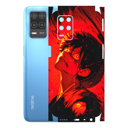 Realme Phone Skins (All Models) - D.Luffy Power Up One Piece Anime - 3D Embossed Finish (L-326) Realme 8 (4G)