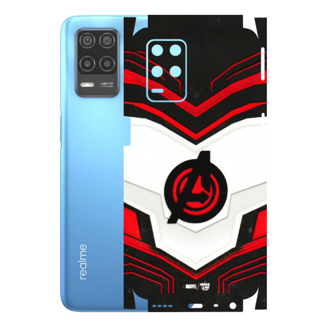 Realme Phone Skins (All Models) - Avengers Logo - 3D Embossed Finish (L-55) Realme 8 (4G)