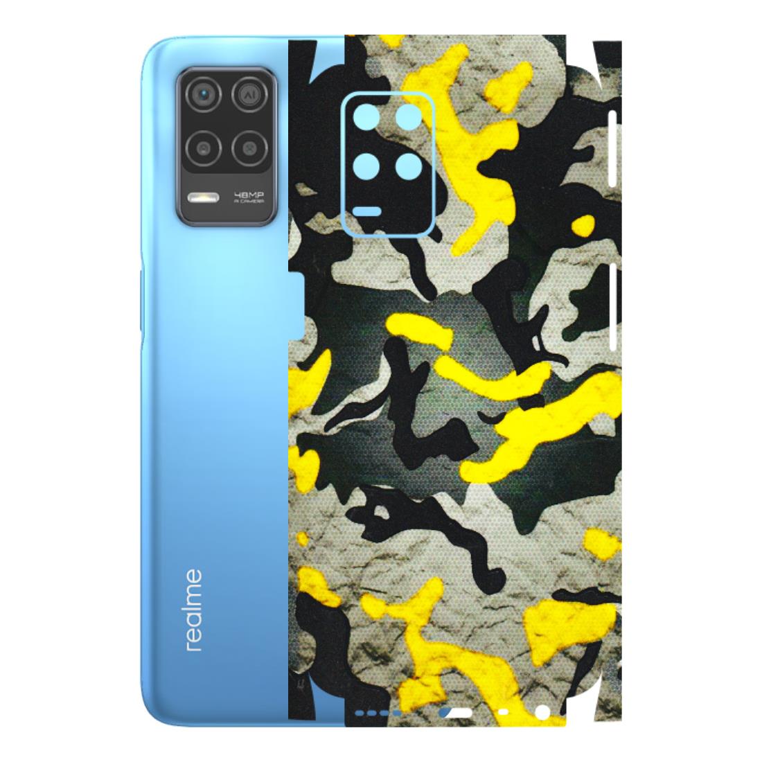 Realme Phone Skins (All Models) - Yellow Camouflage - 3D Embossed Finish (L-61) Realme 8 (4G)