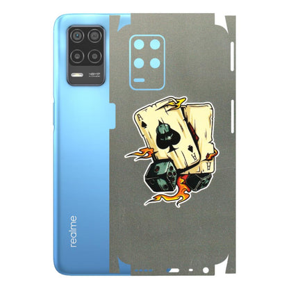 Realme Phone Skins (All Models) - Grey Cards Of Ace - 3D Embossed Finish (L-77) Realme 8 (4G)