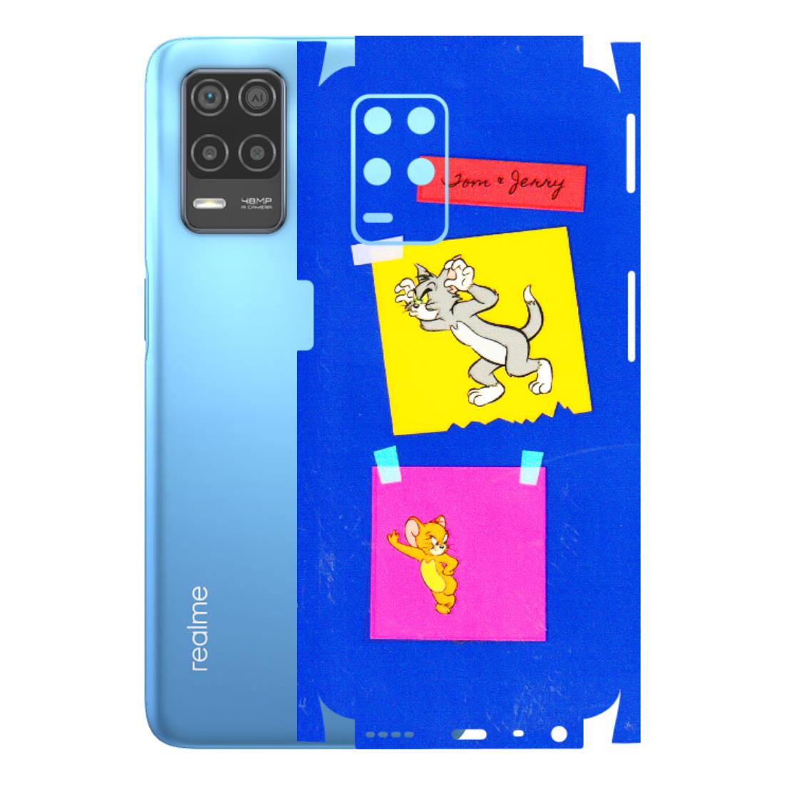 Realme Phone Skins (All Models) - Tom N Jerry Sticky Notes - 3D Embossed Finish (L-88) Realme 8 (4G)