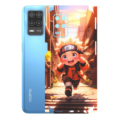 Realme Phone Skins (All Models) - Naruto Cute Toon Running - Matte Finish (M-04) Realme 8 (4G)