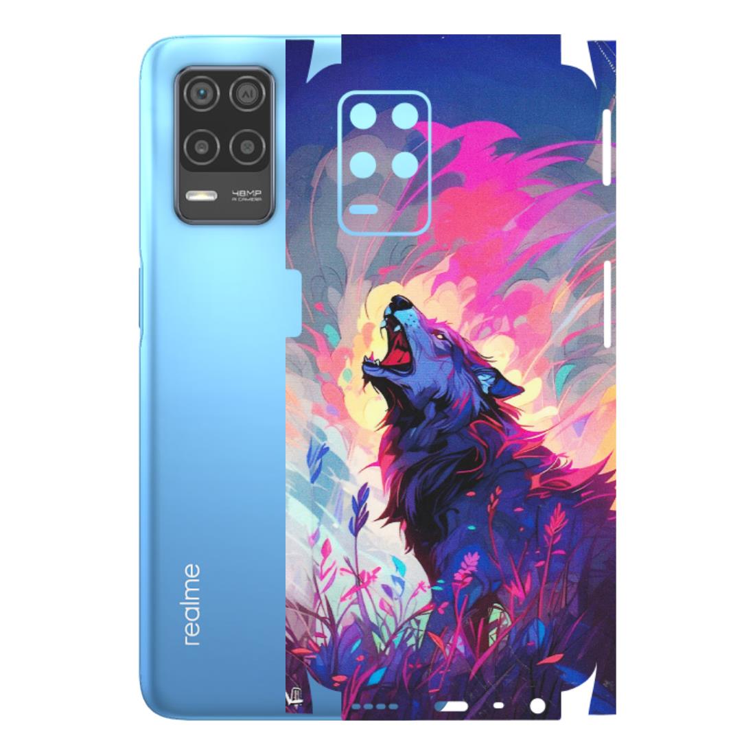 Realme Phone Skins (All Models) - New Wild Wolf Abstract - Matte Finish (M-125) Realme 8 (4G)
