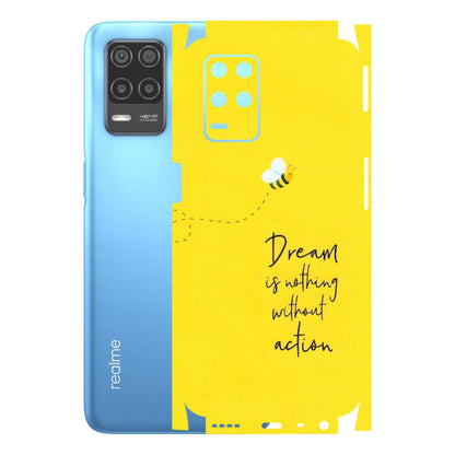 Realme Phone Skins (All Models) - Dream Is Nothing Without Action - Matte Finish (M-138) Realme 8 (4G)