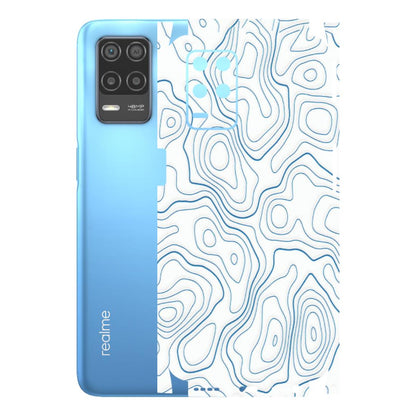 Realme Phone Skins (All Models) - Blue And White Swirls - Matte Finish (M-139) Realme 8 (4G)