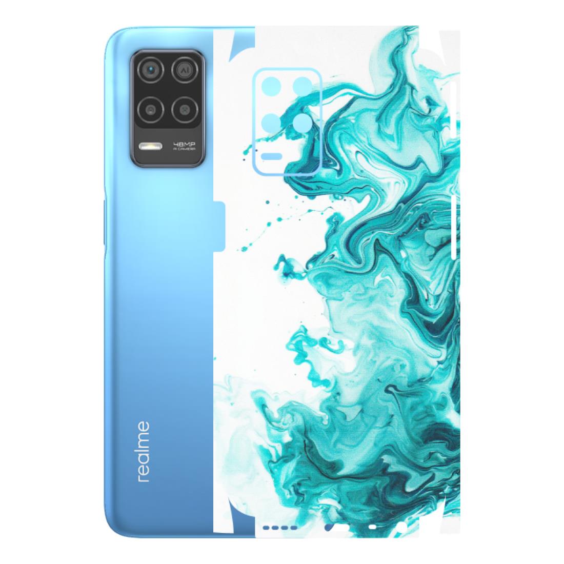 Realme Phone Skins (All Models) - Sky Blue Abstract Colour - Matte Finish (M-146) Realme 8 (4G)