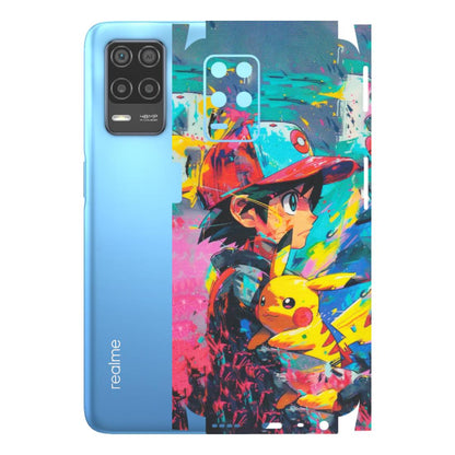 Realme Phone Skins (All Models) - Ash & Pikachu - Matte Finish (M-26) Realme 8 (4G)