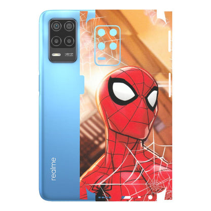 Realme Phone Skins (All Models) - Spiderman Face New - Matte Finish (M-41) Realme 8 (4G)