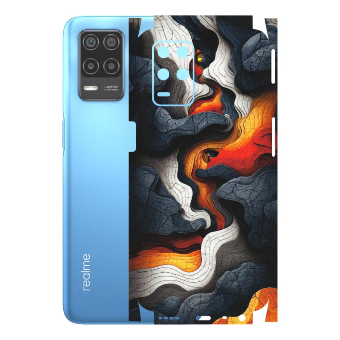 Realme Phone Skins (All Models) - Abstract Volcanic Layers - Matte Finish (M-52) Realme 8 (4G)
