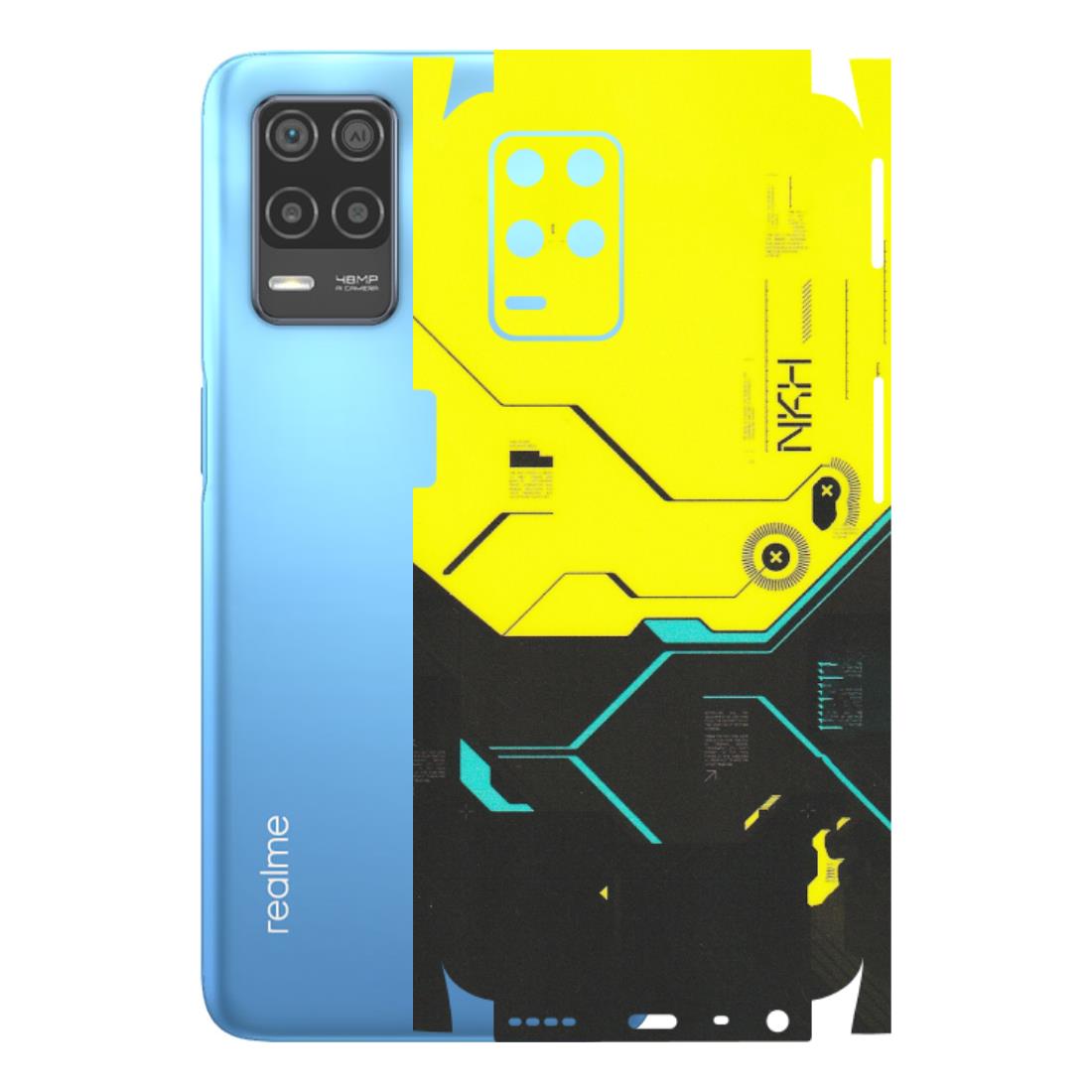 Realme Phone Skins (All Models) - Black Yellow Technica - Matte Finish (M-53) Realme 8 (4G)