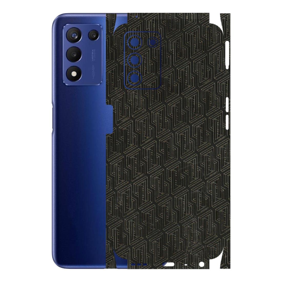 Realme Phone Skins (All Models) - Black Abstract Pattern - 3D Embossed Finish (L-117) Realme 9 5G SE