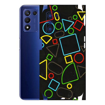 Realme Phone Skins (All Models) - Black Shapes - 3D Embossed Finish (L-131) Realme 9 5G SE